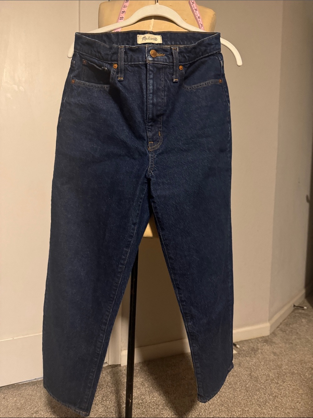 Madewell baggy Dark Blue Denim Balloon Jeans Size 28